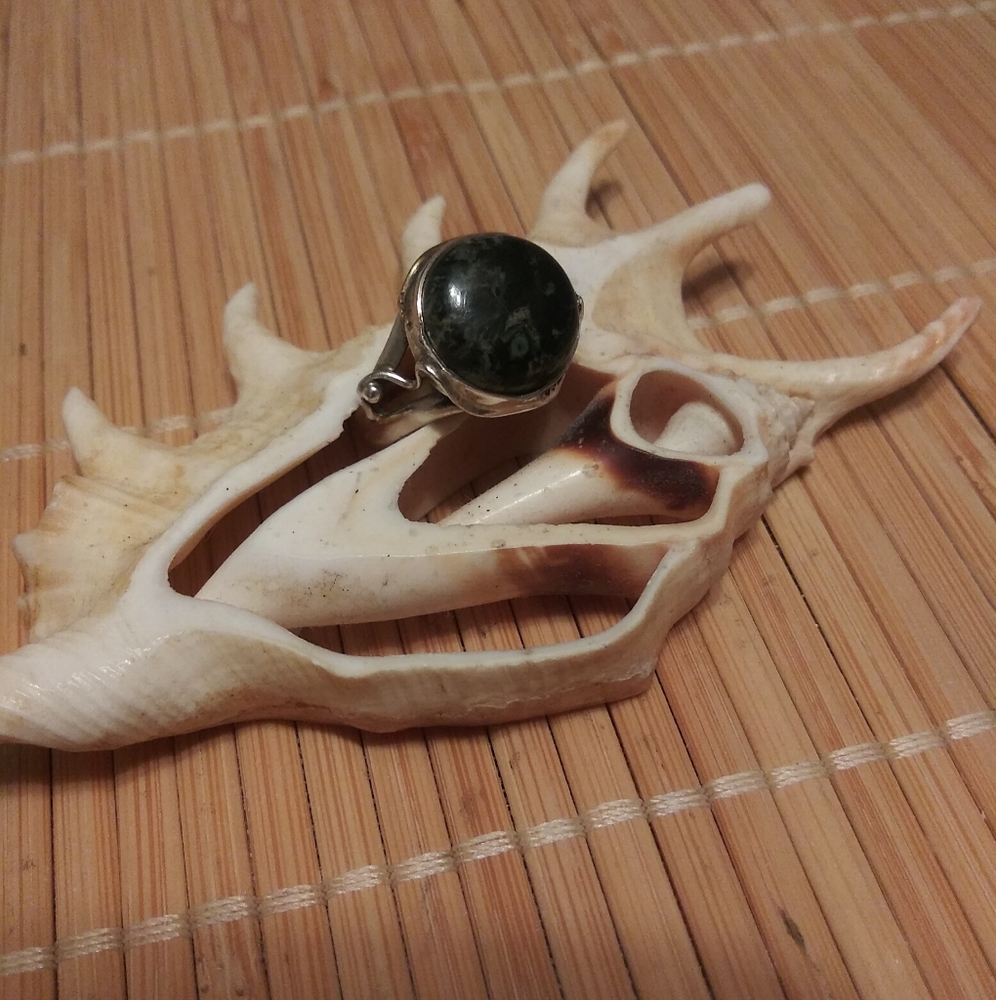 Black Jasper Gemstone Handcrafted Ring